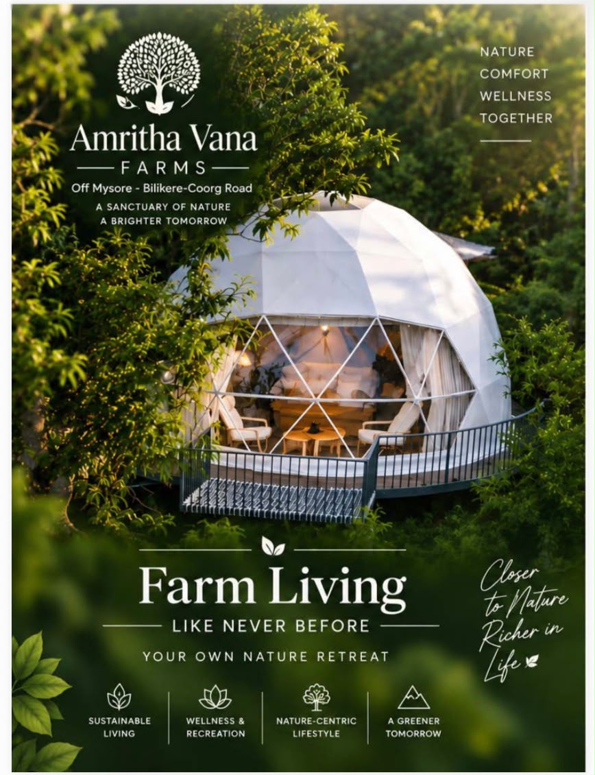 Amritha Vana Farm Living Luxury Geodesic Dome